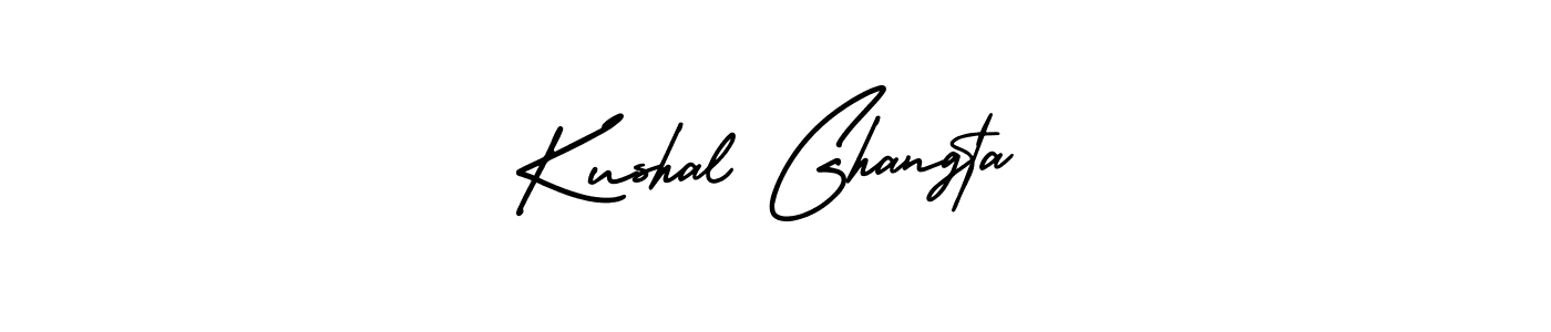 Kushal Ghangta stylish signature style. Best Handwritten Sign (AmerikaSignatureDemo-Regular) for my name. Handwritten Signature Collection Ideas for my name Kushal Ghangta. Kushal Ghangta signature style 3 images and pictures png