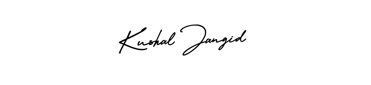 It looks lik you need a new signature style for name Kushal Jangid. Design unique handwritten (AmerikaSignatureDemo-Regular) signature with our free signature maker in just a few clicks. Kushal Jangid signature style 3 images and pictures png