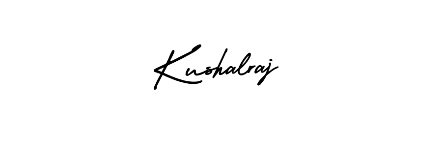 The best way (AmerikaSignatureDemo-Regular) to make a short signature is to pick only two or three words in your name. The name Kushalraj include a total of six letters. For converting this name. Kushalraj signature style 3 images and pictures png