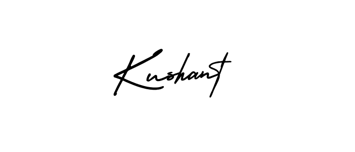 Use a signature maker to create a handwritten signature online. With this signature software, you can design (AmerikaSignatureDemo-Regular) your own signature for name Kushant. Kushant signature style 3 images and pictures png