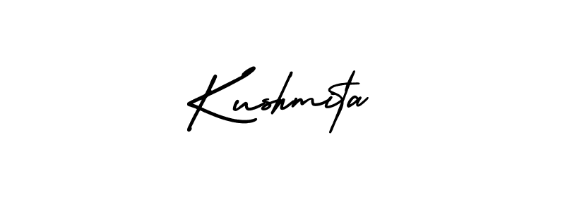 How to make Kushmita signature? AmerikaSignatureDemo-Regular is a professional autograph style. Create handwritten signature for Kushmita name. Kushmita signature style 3 images and pictures png