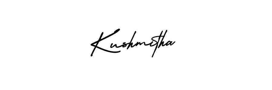 Also we have Kushmitha name is the best signature style. Create professional handwritten signature collection using AmerikaSignatureDemo-Regular autograph style. Kushmitha signature style 3 images and pictures png