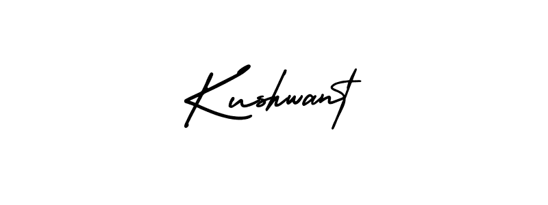 How to make Kushwant name signature. Use AmerikaSignatureDemo-Regular style for creating short signs online. This is the latest handwritten sign. Kushwant signature style 3 images and pictures png