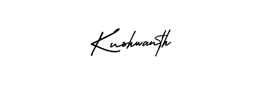 Make a beautiful signature design for name Kushwanth. With this signature (AmerikaSignatureDemo-Regular) style, you can create a handwritten signature for free. Kushwanth signature style 3 images and pictures png