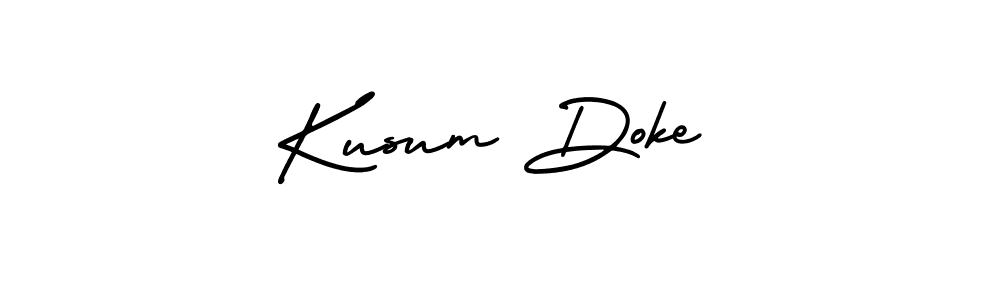 Make a beautiful signature design for name Kusum Doke. Use this online signature maker to create a handwritten signature for free. Kusum Doke signature style 3 images and pictures png