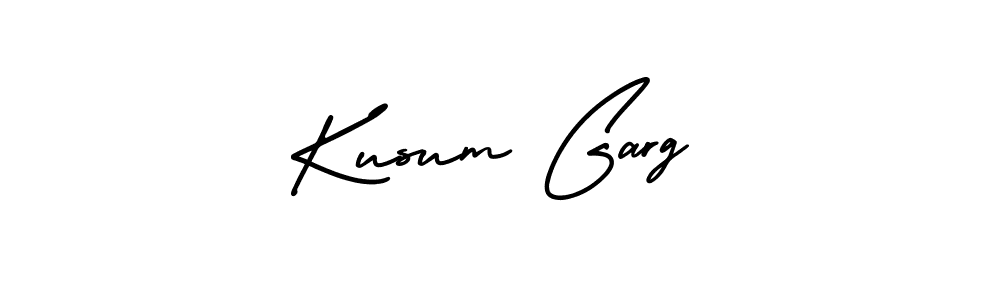 Use a signature maker to create a handwritten signature online. With this signature software, you can design (AmerikaSignatureDemo-Regular) your own signature for name Kusum Garg. Kusum Garg signature style 3 images and pictures png