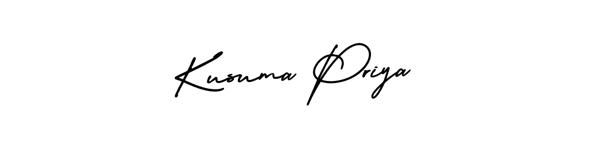 Design your own signature with our free online signature maker. With this signature software, you can create a handwritten (AmerikaSignatureDemo-Regular) signature for name Kusuma Priya. Kusuma Priya signature style 3 images and pictures png