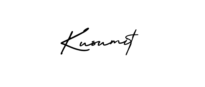 It looks lik you need a new signature style for name Kusumit. Design unique handwritten (AmerikaSignatureDemo-Regular) signature with our free signature maker in just a few clicks. Kusumit signature style 3 images and pictures png