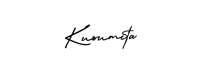 AmerikaSignatureDemo-Regular is a professional signature style that is perfect for those who want to add a touch of class to their signature. It is also a great choice for those who want to make their signature more unique. Get Kusumita name to fancy signature for free. Kusumita signature style 3 images and pictures png