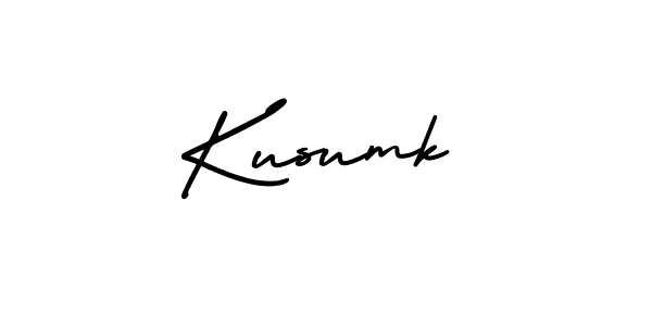 How to make Kusumk signature? AmerikaSignatureDemo-Regular is a professional autograph style. Create handwritten signature for Kusumk name. Kusumk signature style 3 images and pictures png