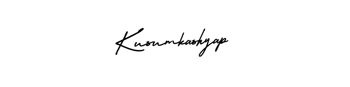 You should practise on your own different ways (AmerikaSignatureDemo-Regular) to write your name (Kusumkashyap) in signature. don't let someone else do it for you. Kusumkashyap signature style 3 images and pictures png