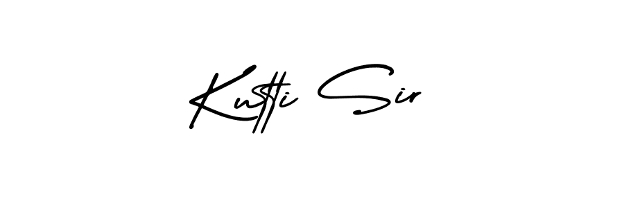 You should practise on your own different ways (AmerikaSignatureDemo-Regular) to write your name (Kutti Sir) in signature. don't let someone else do it for you. Kutti Sir signature style 3 images and pictures png