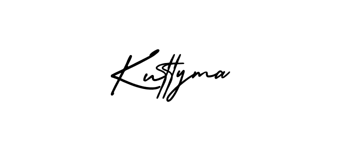 How to make Kuttyma signature? AmerikaSignatureDemo-Regular is a professional autograph style. Create handwritten signature for Kuttyma name. Kuttyma signature style 3 images and pictures png