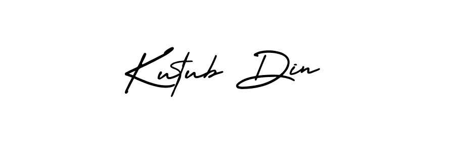 How to make Kutub Din signature? AmerikaSignatureDemo-Regular is a professional autograph style. Create handwritten signature for Kutub Din name. Kutub Din signature style 3 images and pictures png