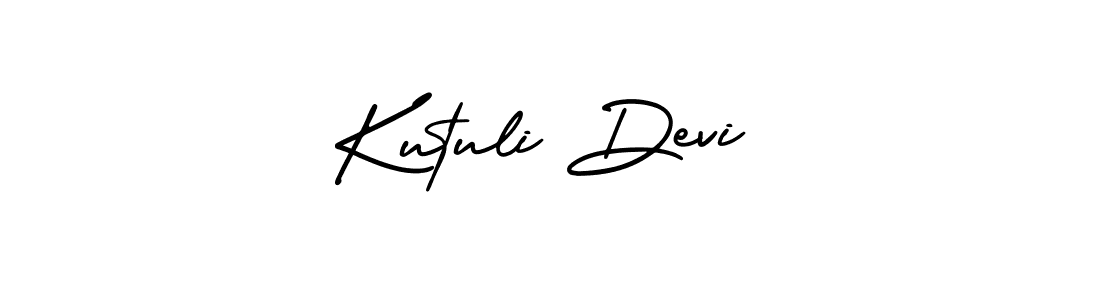 Kutuli Devi stylish signature style. Best Handwritten Sign (AmerikaSignatureDemo-Regular) for my name. Handwritten Signature Collection Ideas for my name Kutuli Devi. Kutuli Devi signature style 3 images and pictures png