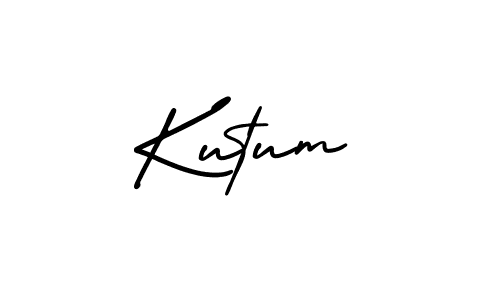 Kutum stylish signature style. Best Handwritten Sign (AmerikaSignatureDemo-Regular) for my name. Handwritten Signature Collection Ideas for my name Kutum. Kutum signature style 3 images and pictures png