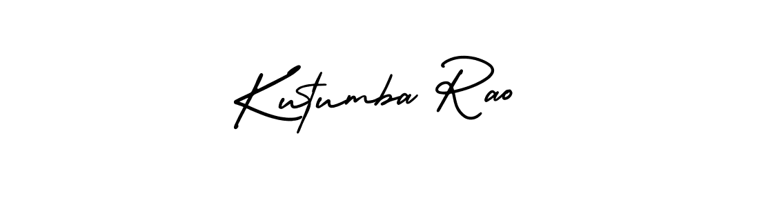 Use a signature maker to create a handwritten signature online. With this signature software, you can design (AmerikaSignatureDemo-Regular) your own signature for name Kutumba Rao. Kutumba Rao signature style 3 images and pictures png
