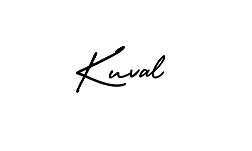You should practise on your own different ways (AmerikaSignatureDemo-Regular) to write your name (Kuval) in signature. don't let someone else do it for you. Kuval signature style 3 images and pictures png