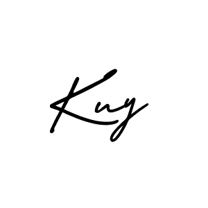 Use a signature maker to create a handwritten signature online. With this signature software, you can design (AmerikaSignatureDemo-Regular) your own signature for name Kuy. Kuy signature style 3 images and pictures png