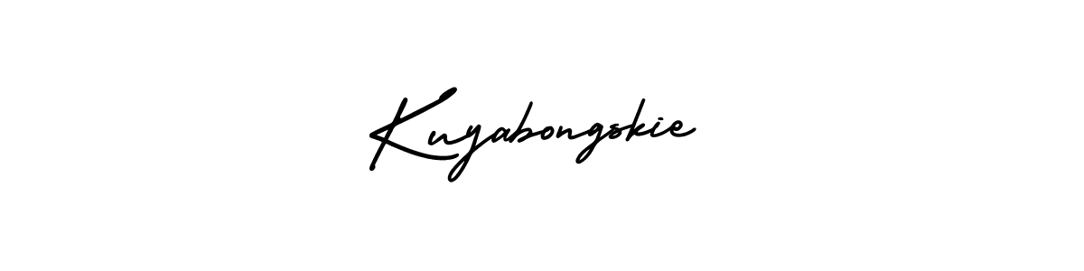 if you are searching for the best signature style for your name Kuyabongskie. so please give up your signature search. here we have designed multiple signature styles  using AmerikaSignatureDemo-Regular. Kuyabongskie signature style 3 images and pictures png
