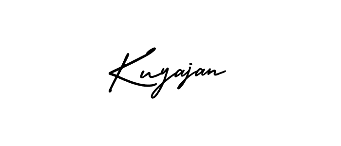 How to make Kuyajan name signature. Use AmerikaSignatureDemo-Regular style for creating short signs online. This is the latest handwritten sign. Kuyajan signature style 3 images and pictures png