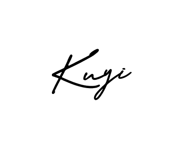 How to make Kuyi name signature. Use AmerikaSignatureDemo-Regular style for creating short signs online. This is the latest handwritten sign. Kuyi signature style 3 images and pictures png