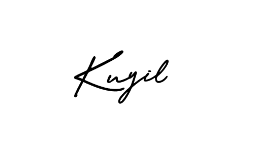 Kuyil stylish signature style. Best Handwritten Sign (AmerikaSignatureDemo-Regular) for my name. Handwritten Signature Collection Ideas for my name Kuyil. Kuyil signature style 3 images and pictures png