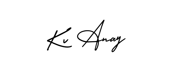 Make a beautiful signature design for name Kv Anay. Use this online signature maker to create a handwritten signature for free. Kv Anay signature style 3 images and pictures png