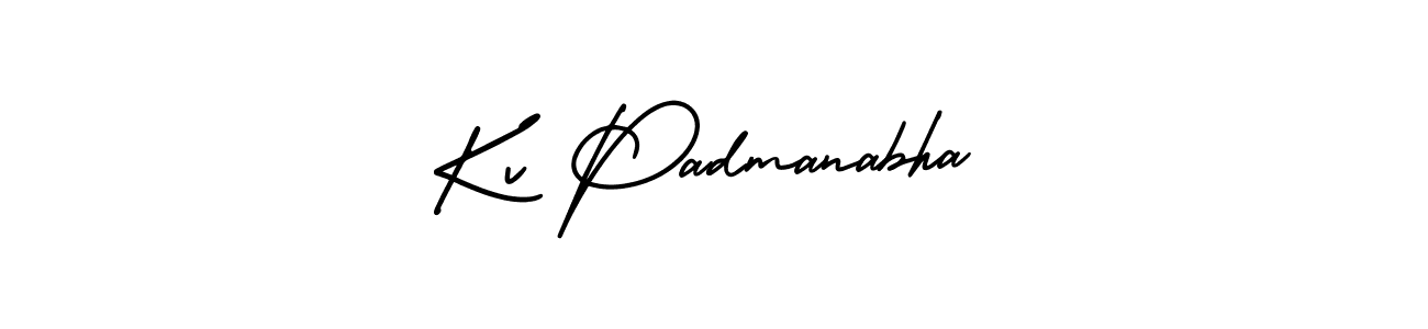 This is the best signature style for the Kv Padmanabha name. Also you like these signature font (AmerikaSignatureDemo-Regular). Mix name signature. Kv Padmanabha signature style 3 images and pictures png