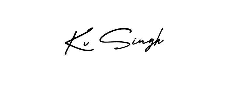 How to make Kv Singh signature? AmerikaSignatureDemo-Regular is a professional autograph style. Create handwritten signature for Kv Singh name. Kv Singh signature style 3 images and pictures png