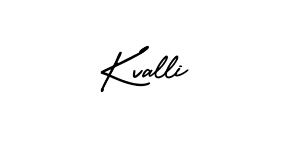 Use a signature maker to create a handwritten signature online. With this signature software, you can design (AmerikaSignatureDemo-Regular) your own signature for name Kvalli. Kvalli signature style 3 images and pictures png