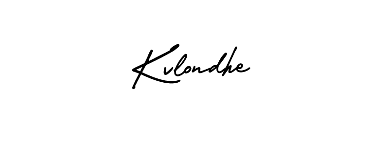 How to make Kvlondhe name signature. Use AmerikaSignatureDemo-Regular style for creating short signs online. This is the latest handwritten sign. Kvlondhe signature style 3 images and pictures png