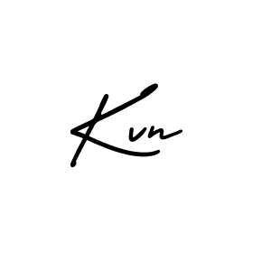 Make a beautiful signature design for name Kvn. With this signature (AmerikaSignatureDemo-Regular) style, you can create a handwritten signature for free. Kvn signature style 3 images and pictures png
