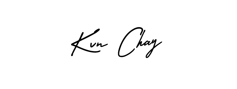 Make a beautiful signature design for name Kvn Chay. With this signature (AmerikaSignatureDemo-Regular) style, you can create a handwritten signature for free. Kvn Chay signature style 3 images and pictures png
