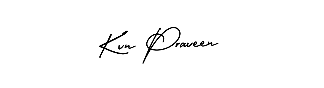 Similarly AmerikaSignatureDemo-Regular is the best handwritten signature design. Signature creator online .You can use it as an online autograph creator for name Kvn Praveen. Kvn Praveen signature style 3 images and pictures png