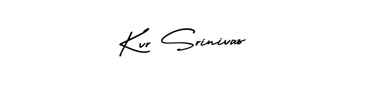 Make a beautiful signature design for name Kvr Srinivas. With this signature (AmerikaSignatureDemo-Regular) style, you can create a handwritten signature for free. Kvr Srinivas signature style 3 images and pictures png