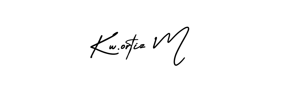 Create a beautiful signature design for name Kw.ortiz M. With this signature (AmerikaSignatureDemo-Regular) fonts, you can make a handwritten signature for free. Kw.ortiz M signature style 3 images and pictures png