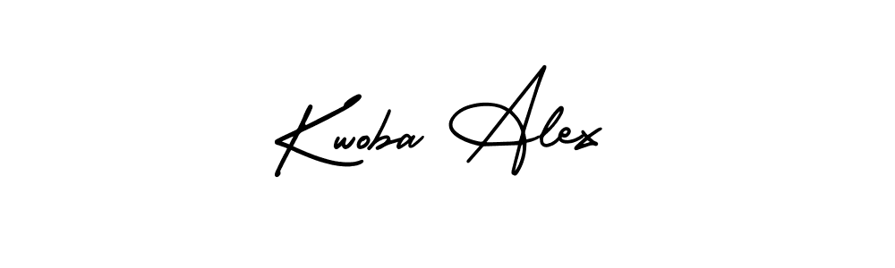 Design your own signature with our free online signature maker. With this signature software, you can create a handwritten (AmerikaSignatureDemo-Regular) signature for name Kwoba Alex. Kwoba Alex signature style 3 images and pictures png