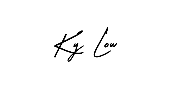 It looks lik you need a new signature style for name Ky Low. Design unique handwritten (AmerikaSignatureDemo-Regular) signature with our free signature maker in just a few clicks. Ky Low signature style 3 images and pictures png