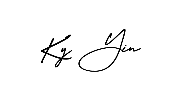 How to make Ky Yin signature? AmerikaSignatureDemo-Regular is a professional autograph style. Create handwritten signature for Ky Yin name. Ky Yin signature style 3 images and pictures png