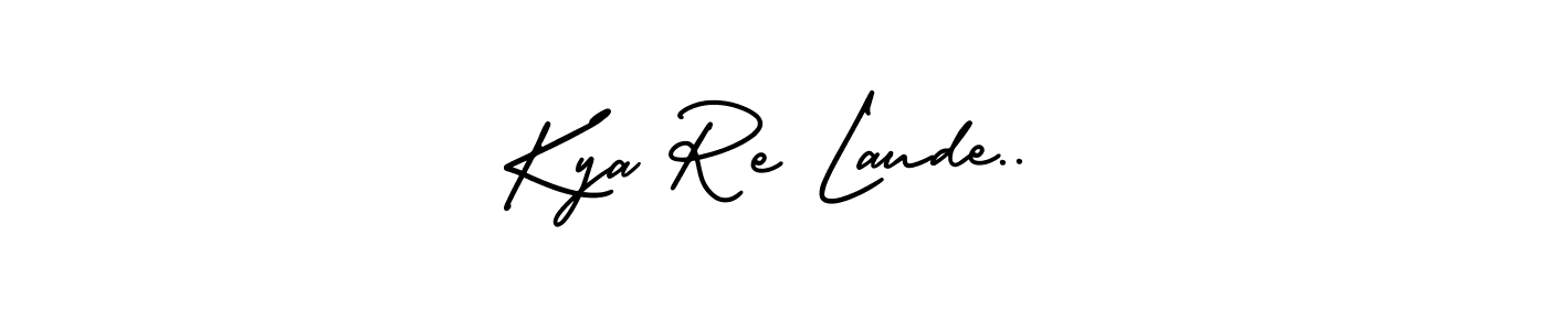 Make a beautiful signature design for name Kya Re Laude... With this signature (AmerikaSignatureDemo-Regular) style, you can create a handwritten signature for free. Kya Re Laude.. signature style 3 images and pictures png