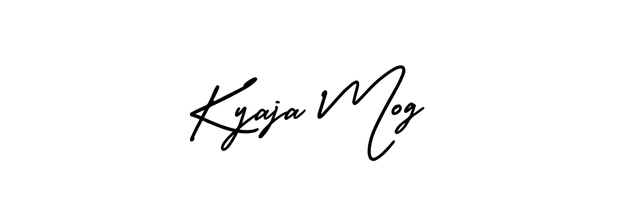 How to make Kyaja Mog name signature. Use AmerikaSignatureDemo-Regular style for creating short signs online. This is the latest handwritten sign. Kyaja Mog signature style 3 images and pictures png