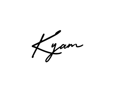 Design your own signature with our free online signature maker. With this signature software, you can create a handwritten (AmerikaSignatureDemo-Regular) signature for name Kyam. Kyam signature style 3 images and pictures png