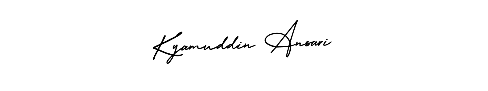 It looks lik you need a new signature style for name Kyamuddin Ansari. Design unique handwritten (AmerikaSignatureDemo-Regular) signature with our free signature maker in just a few clicks. Kyamuddin Ansari signature style 3 images and pictures png