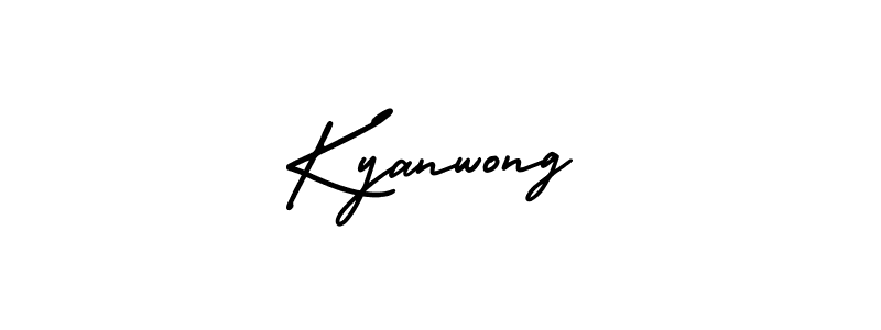 Use a signature maker to create a handwritten signature online. With this signature software, you can design (AmerikaSignatureDemo-Regular) your own signature for name Kyanwong. Kyanwong signature style 3 images and pictures png
