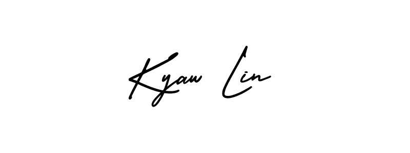 Make a short Kyaw Lin signature style. Manage your documents anywhere anytime using AmerikaSignatureDemo-Regular. Create and add eSignatures, submit forms, share and send files easily. Kyaw Lin signature style 3 images and pictures png