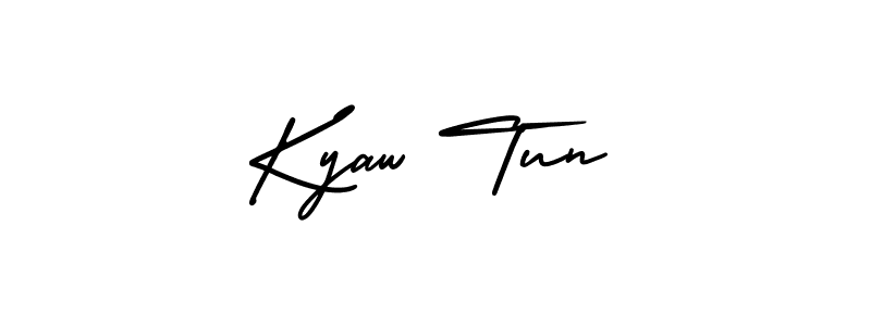Make a beautiful signature design for name Kyaw Tun. Use this online signature maker to create a handwritten signature for free. Kyaw Tun signature style 3 images and pictures png