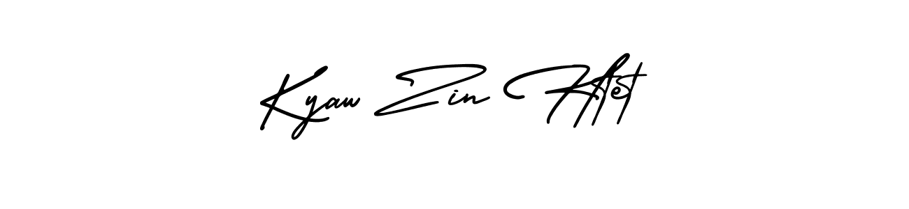Design your own signature with our free online signature maker. With this signature software, you can create a handwritten (AmerikaSignatureDemo-Regular) signature for name Kyaw Zin Htet. Kyaw Zin Htet signature style 3 images and pictures png