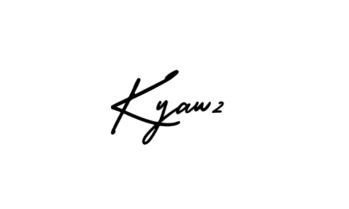 How to Draw Kyaw2 signature style? AmerikaSignatureDemo-Regular is a latest design signature styles for name Kyaw2. Kyaw2 signature style 3 images and pictures png