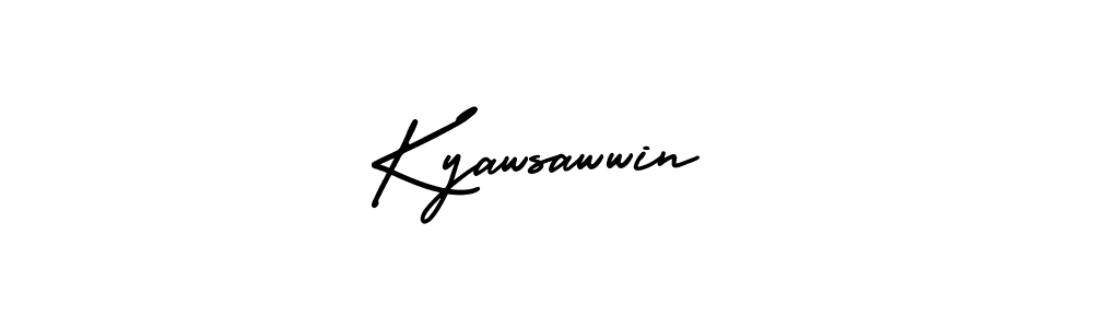 Make a beautiful signature design for name Kyawsawwin. Use this online signature maker to create a handwritten signature for free. Kyawsawwin signature style 3 images and pictures png